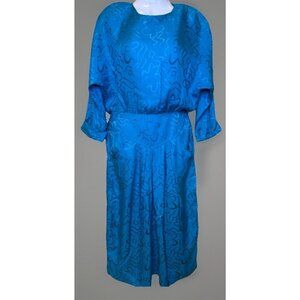 Cadaz Modest Style  Women’s  Silk Dress Size 8 Evening Party Sunday Best